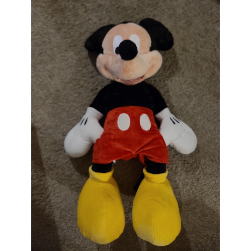 Disneyland Mickey Mouse Large 25" Stuffed Plush Toy Black Red Yellow